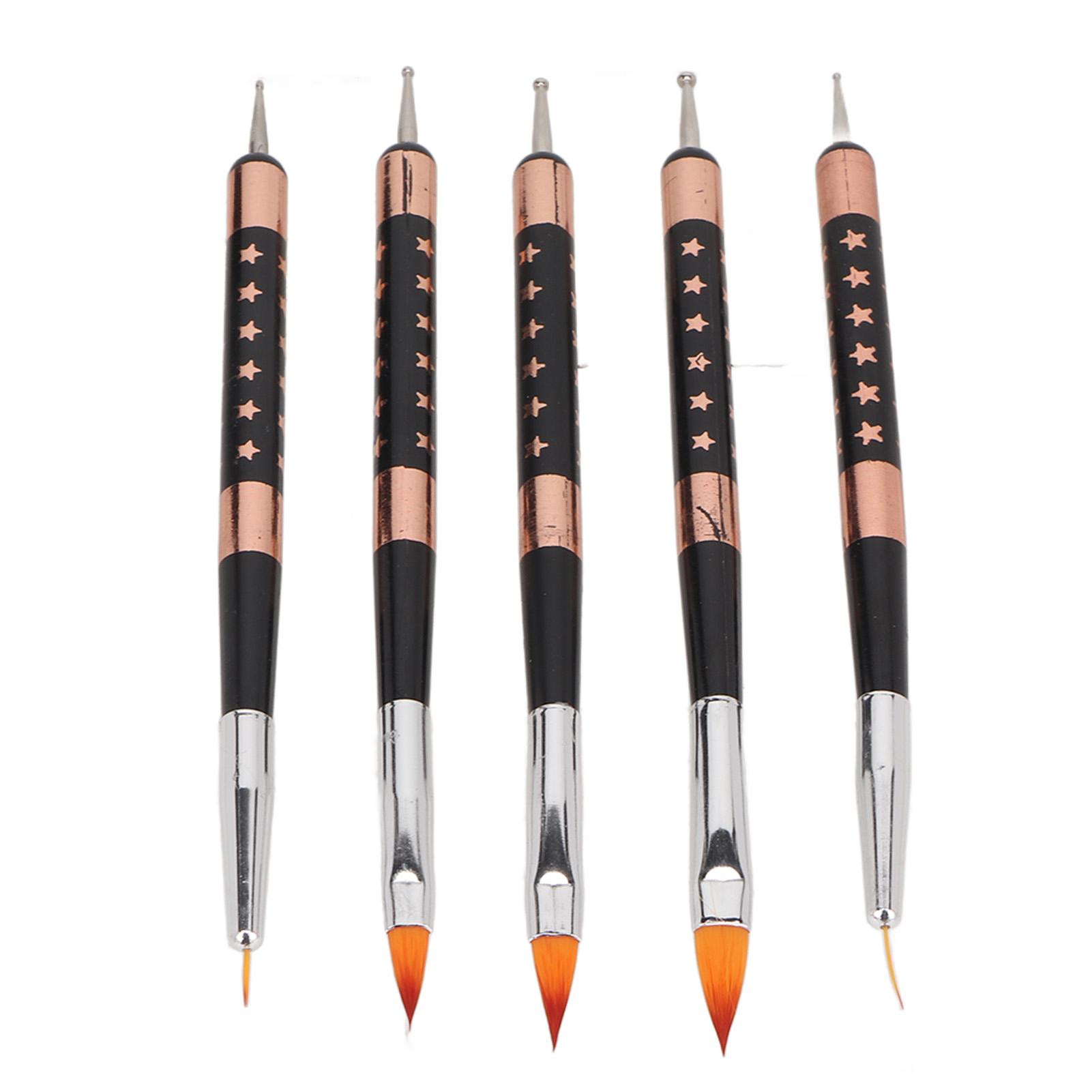 5pcs Nail Art Brushes Professional Nylon Bristles Double Ended Nail Drawing Pen for Nail Salon Home Use
5pcs Nail Art Brushes Professional Nylon Bristles Double Ended Nail Drawing Pen for Nail Salon Home Use