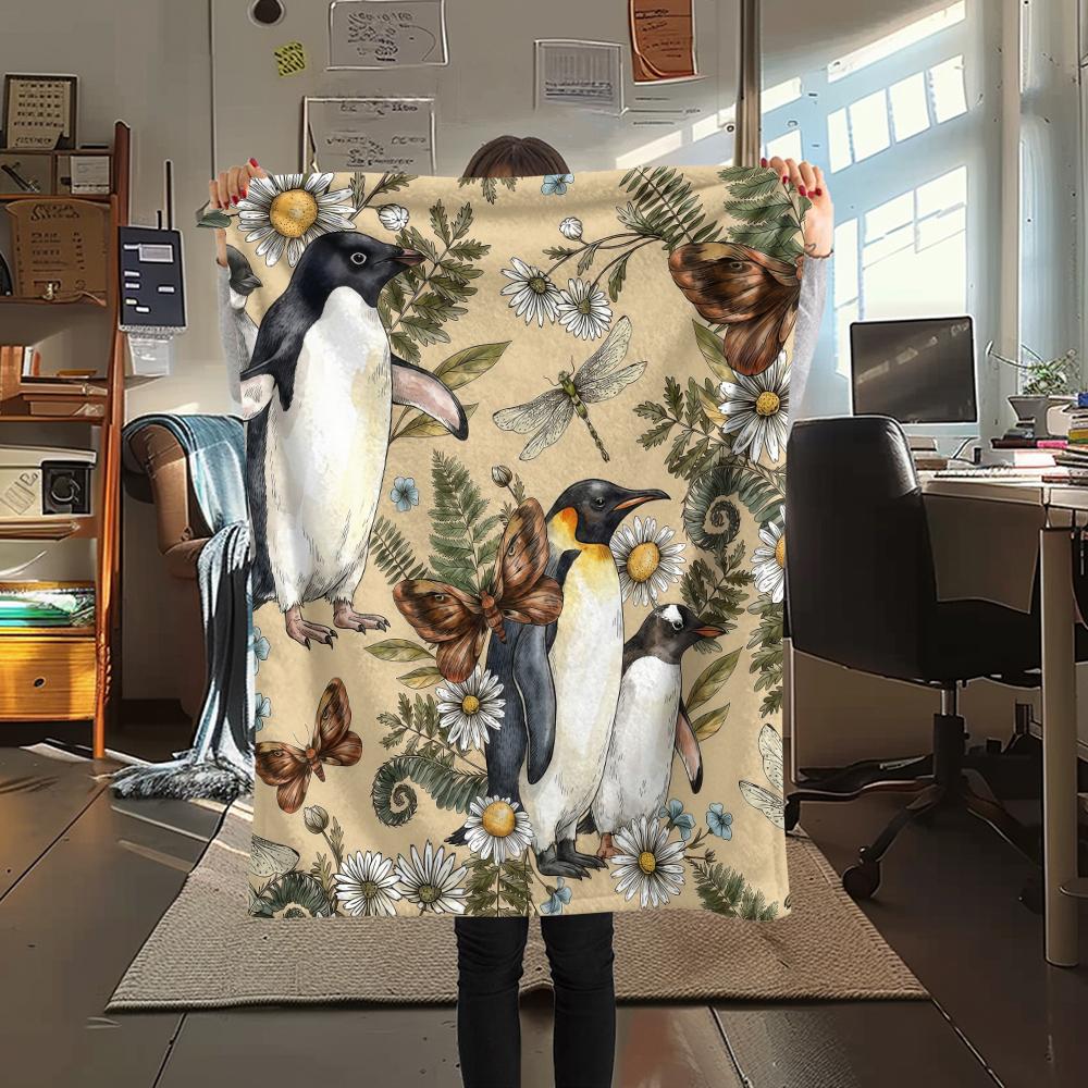 Retro animal penguin leaves Print Flannel Blanket High quality Comfortable for All Seasons Home Decor Warmth and Comfort Perfect for Christmas Gifts 80cm x 120cm
Retro animal penguin leaves Print Flannel Blanket High quality Comfortable for All Seasons Home Decor Warmth and Comfort Perfect for Christmas Gifts 80cm x 120cm