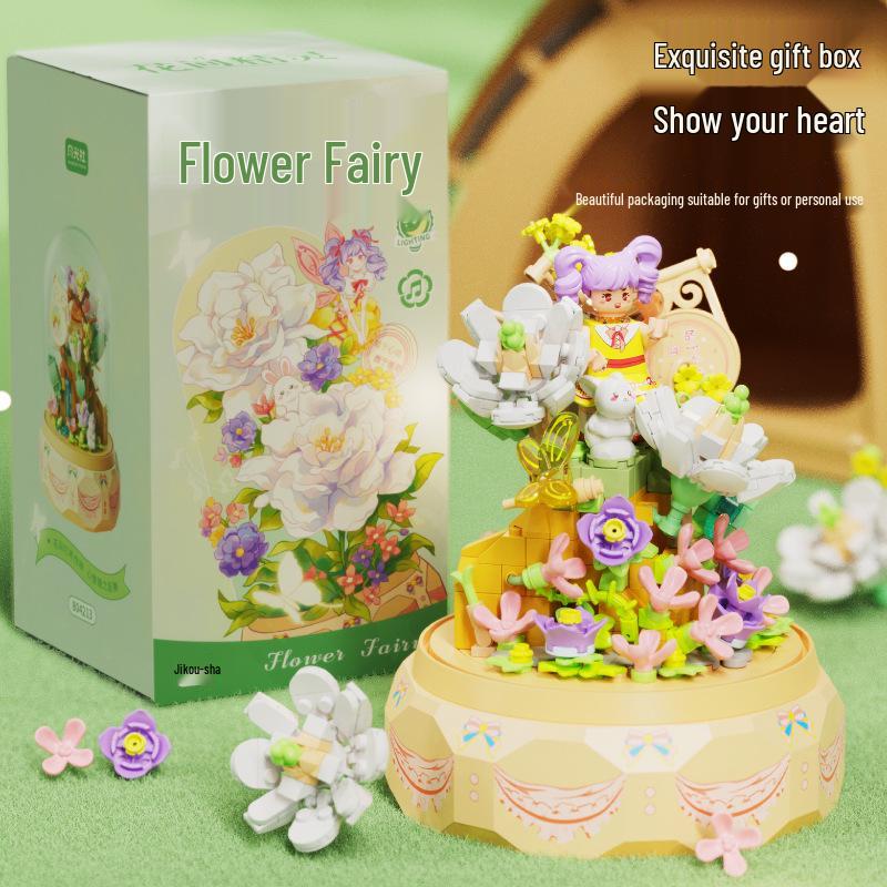 Moonlight Flower Fairy Music Box Octagonal Ornament Micro-Block Toy for Girls - Good Luck Birthday Gift
Moonlight Flower Fairy Music Box Octagonal Ornament Micro-Block Toy for Girls - Good Luck Birthday Gift