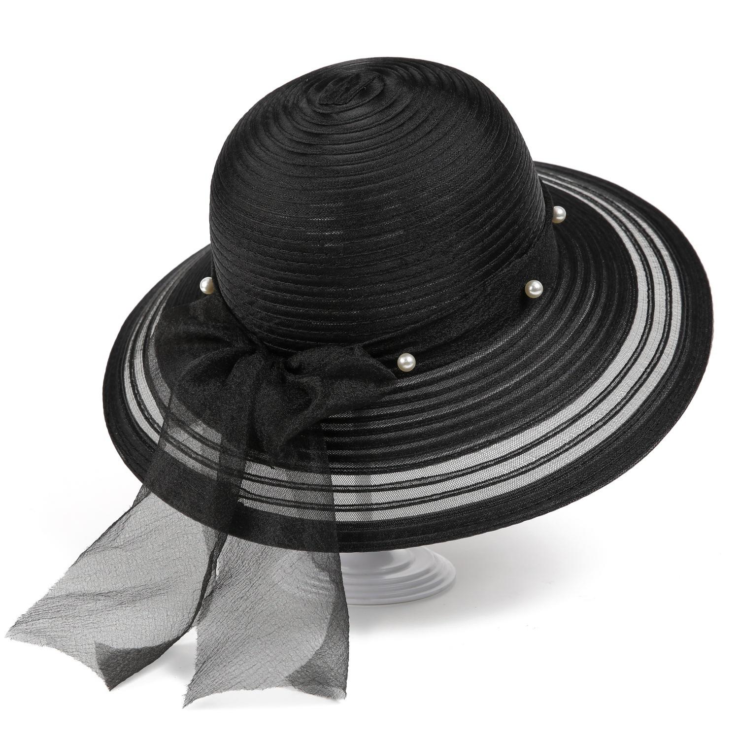 Summer Large Brim Mesh Hat For Women Fashion Flower Wedding Hats Beach Sun Protection Fisherman Cap 56-58cm чорний
Summer Large Brim Mesh Hat For Women Fashion Flower Wedding Hats Beach Sun Protection Fisherman Cap 56-58cm чорний