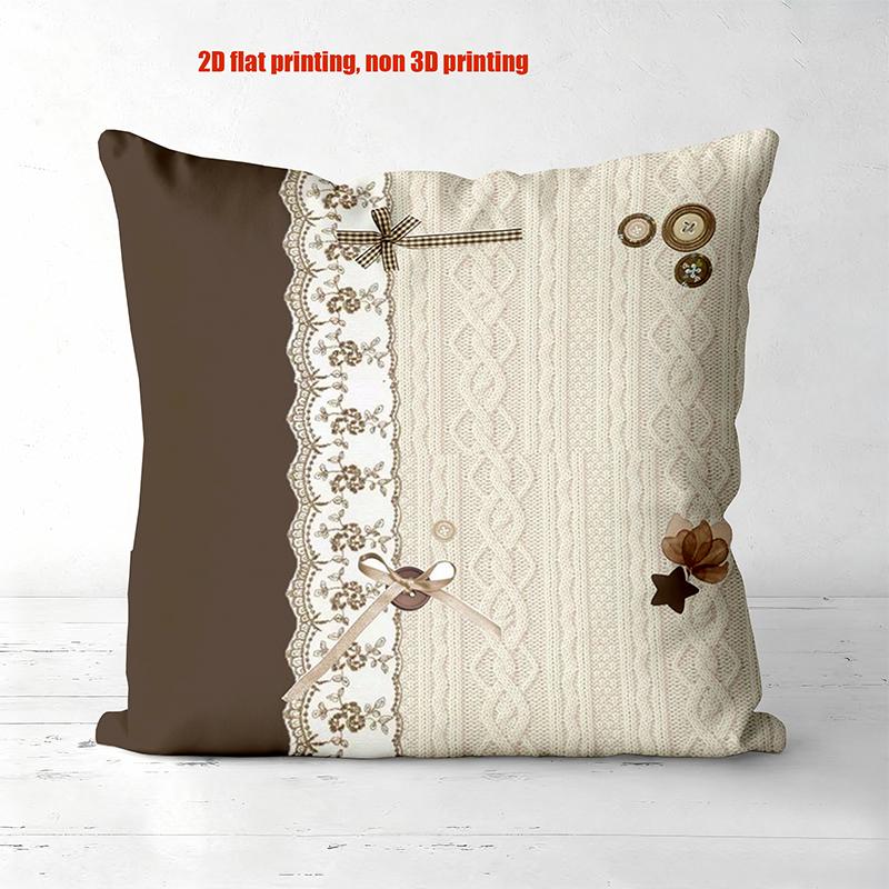 Beige Pillows With Bow And Rose 2D Printed Decor Polyester pillowcase, sofa decorative cushion cov Headboard Pillow 45x45cm
Beige Pillows With Bow And Rose 2D Printed Decor Polyester pillowcase, sofa decorative cushion cov Headboard Pillow 45x45cm