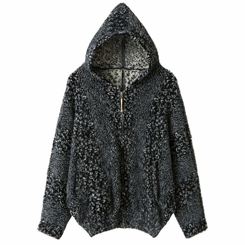 Кардиган вязаный из искусственного меха норки с капюшоном свободного кроя с леопардовым принтом, ставший знаменитым в интернете Black is suitable for more than 60.00kg One size
Кардиган вязаный из искусственного меха норки с капюшоном свободного кроя с леопардовым принтом, ставший знаменитым в интернете Black is suitable for more than 60.00kg One size