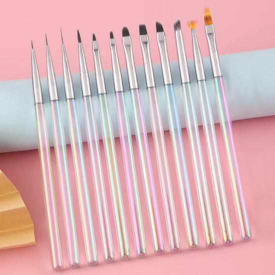 12Pcs/Set Nail Bristles Pen Acrylic Comfortable Grip Art Handle Nylon Nail Liner Brush Nail Dotting
12Pcs/Set Nail Bristles Pen Acrylic Comfortable Grip Art Handle Nylon Nail Liner Brush Nail Dotting