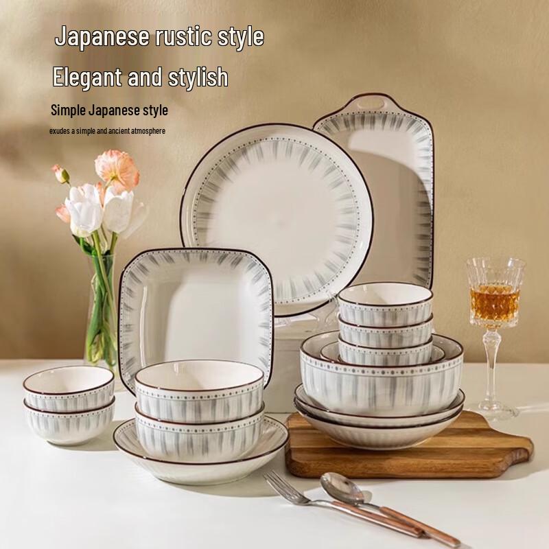 Jinmingli Simple Blue Line Ceramic Dinnerware Set 11.8-inch
Jinmingli Simple Blue Line Ceramic Dinnerware Set 11.8-inch