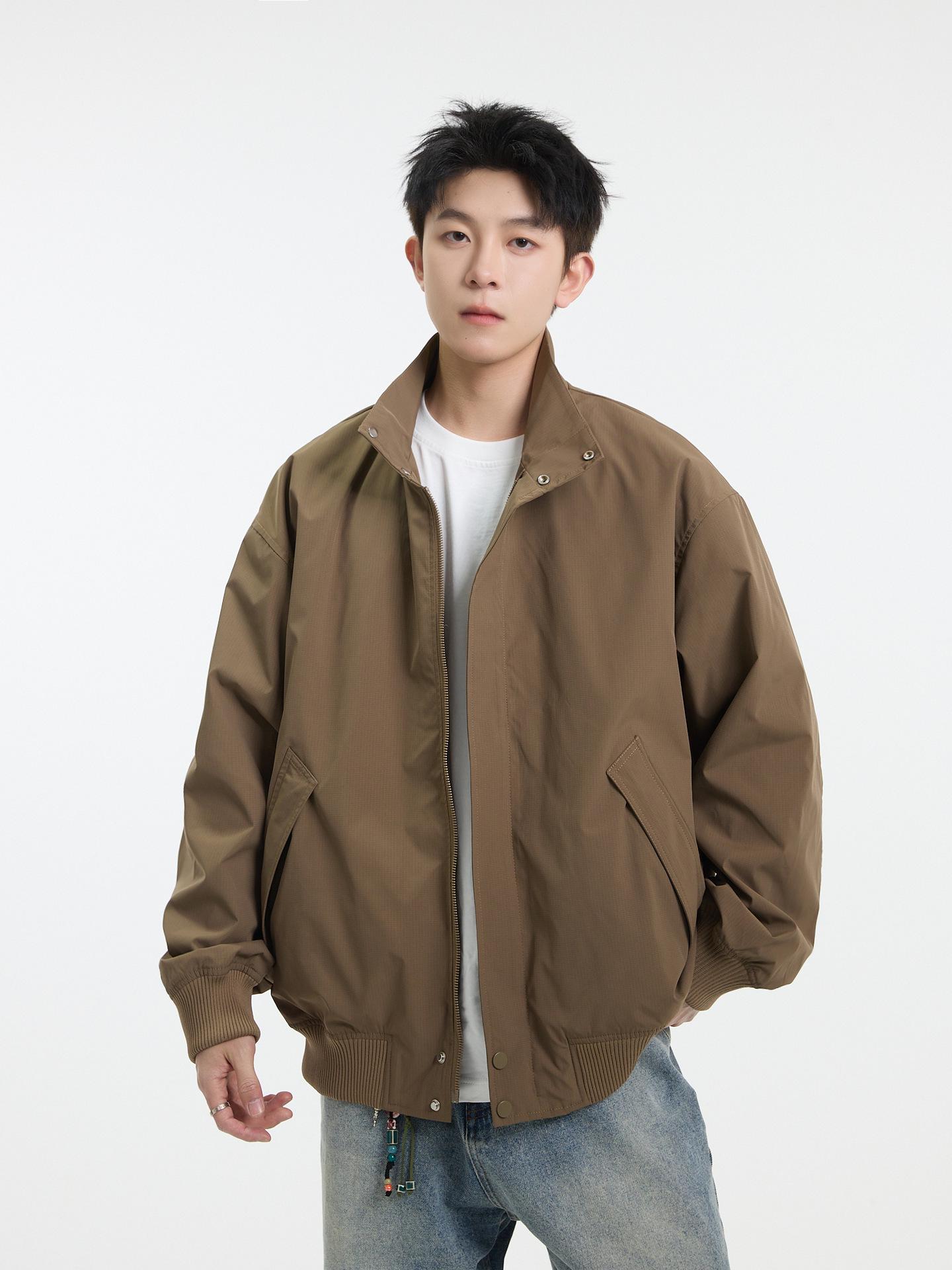 Unisex Khaki Harrington Flight Jacket - Stand-up Collar Baseball Style for Spring M хакі
Unisex Khaki Harrington Flight Jacket - Stand-up Collar Baseball Style for Spring M хакі