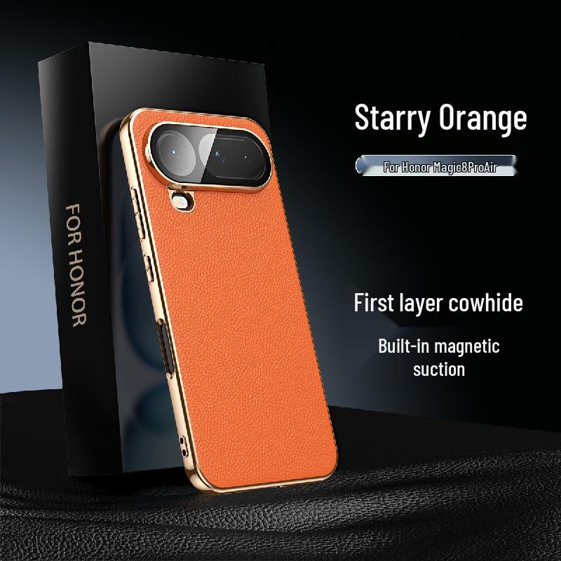 Star Series Cowhide Magnetic Phone Case for Honor Magic8 Pro - Light Luxury, Anti-Fall Compatible with Honor Magic8 Pro Air
Star Series Cowhide Magnetic Phone Case for Honor Magic8 Pro - Light Luxury, Anti-Fall Compatible with Honor Magic8 Pro Air