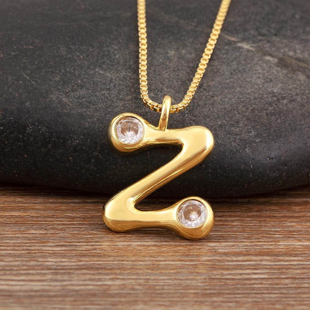 Nidin New Trendy Shiny A-Z Letters Inlaid Rhinestones Pendant Necklace For Female Male Initial Name Clavicle Chain Accessories
Nidin New Trendy Shiny A-Z Letters Inlaid Rhinestones Pendant Necklace For Female Male Initial Name Clavicle Chain Accessories