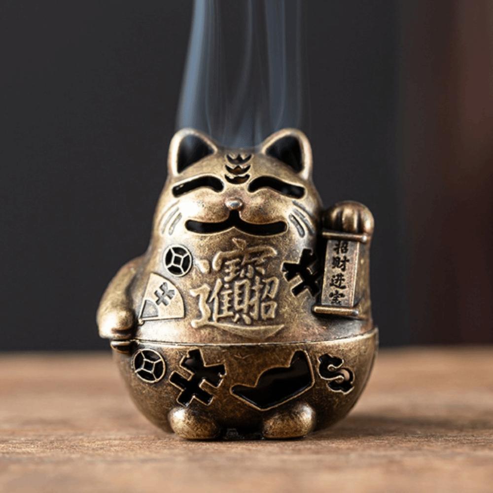 Hollowed Out Patterns Lucky Cat Incense Burner Mini Cat Golden Auspicious Cloud Incense Censer Air Purification Alloy Sandalwood
Hollowed Out Patterns Lucky Cat Incense Burner Mini Cat Golden Auspicious Cloud Incense Censer Air Purification Alloy Sandalwood