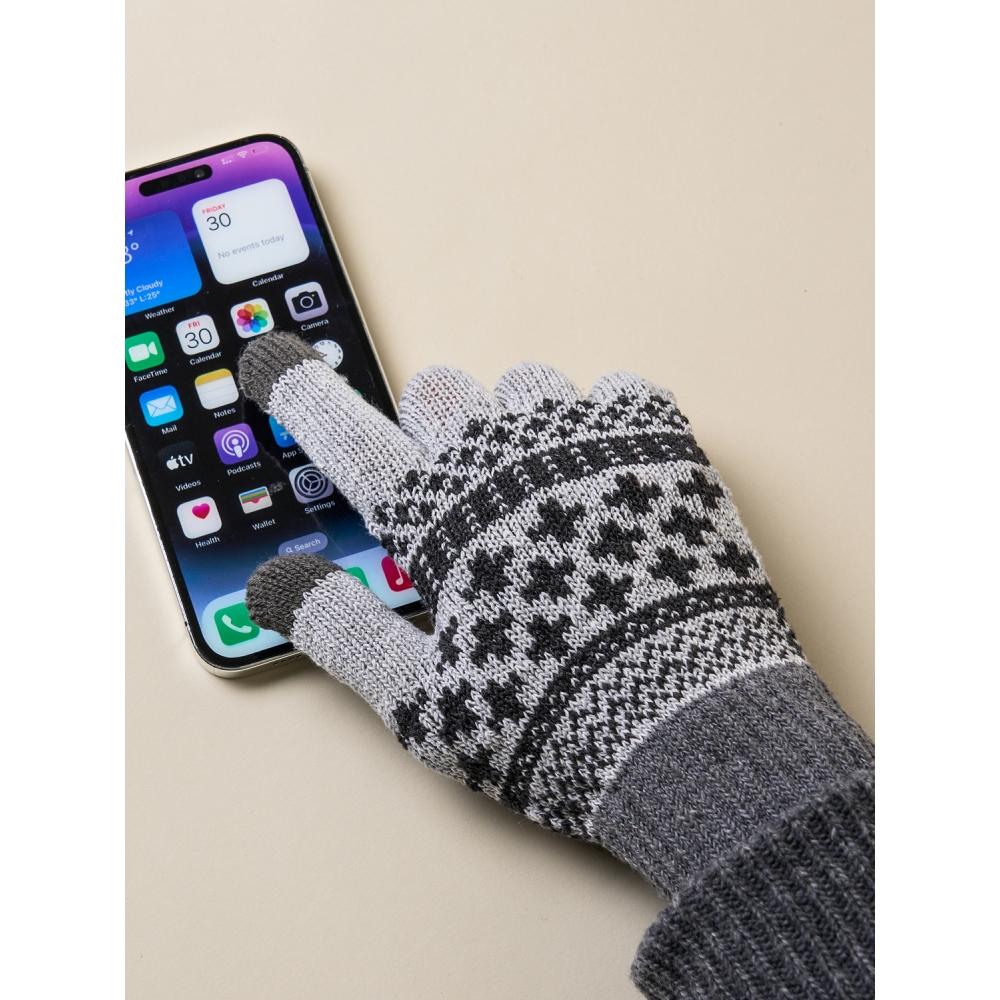 Daiso Узорные вязаные перчатки серые
Daiso Узорные вязаные перчатки серые
