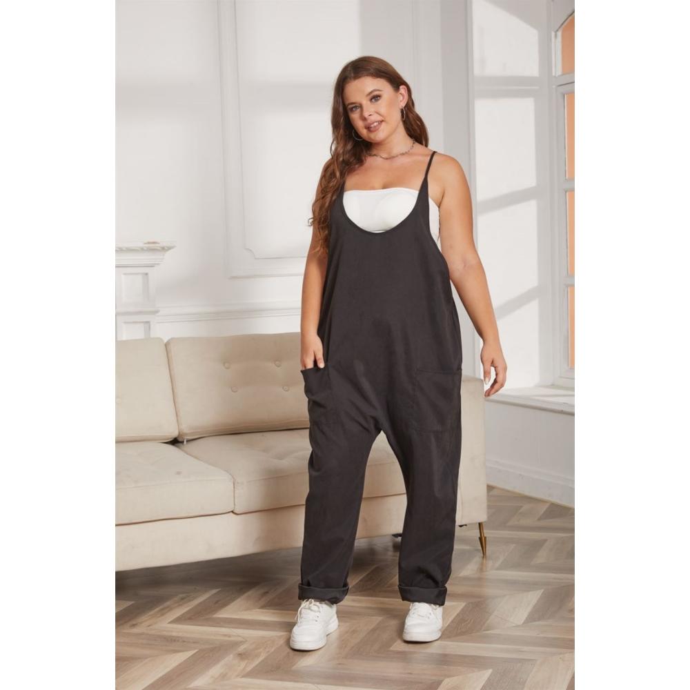 Комбинезон в стиле преппи больших размеров, женский однотонный эластичный комбинезон больших размеров с V-образным вырезом и карманами XXXXXL
Комбинезон в стиле преппи больших размеров, женский однотонный эластичный комбинезон больших размеров с V-образным вырезом и карманами XXXXXL