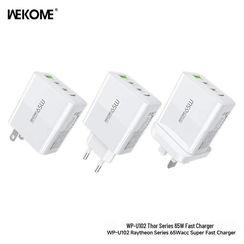 WEKOME Thor Series 65W GaN Charger with 2C1A Ports, US/UK/EU Plug, Fast Charging WP-U102 US Standard білий
WEKOME Thor Series 65W GaN Charger with 2C1A Ports, US/UK/EU Plug, Fast Charging WP-U102 US Standard білий