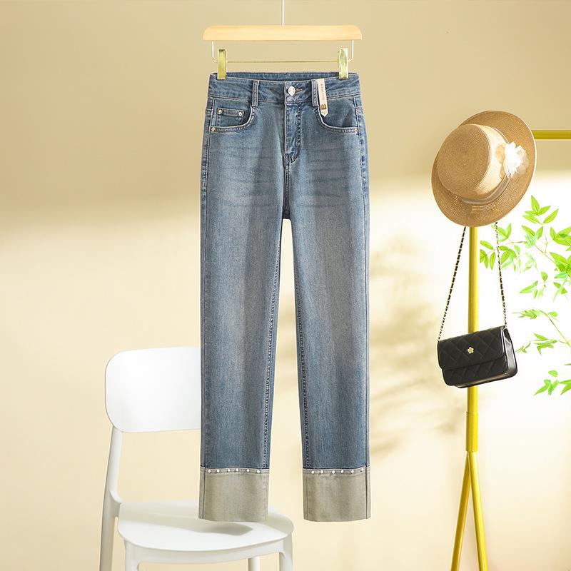 Women s High Waist Slimming Rolled Hem Denim Cigarette Pants - 2024 Autumn Fashion Straight Leg Crop 32 синий
Women s High Waist Slimming Rolled Hem Denim Cigarette Pants - 2024 Autumn Fashion Straight Leg Crop 32 синий