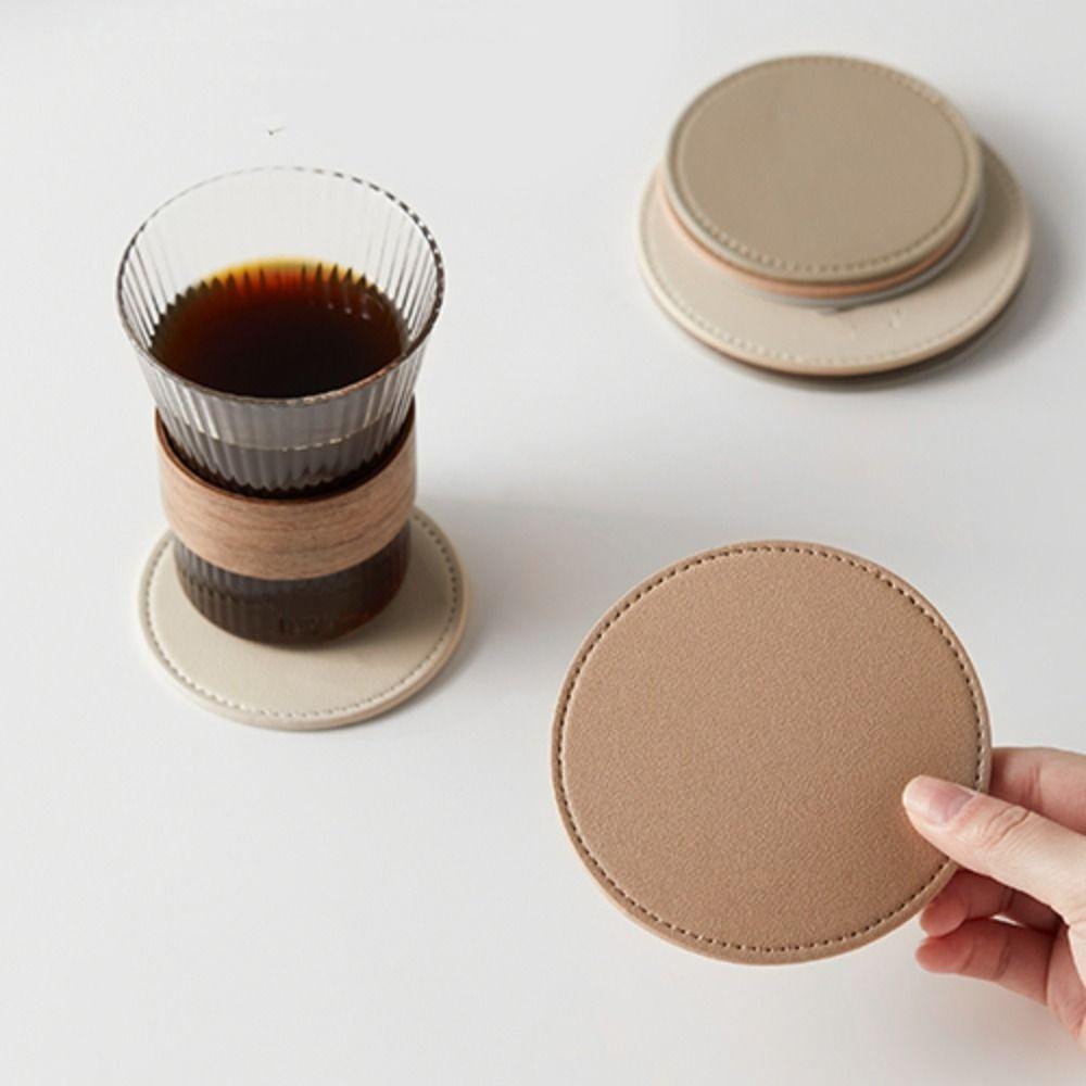 PU Leather Cup Mat Waterproof Insulation Mat Home Decor Square/round/hexagon Coaster Gift grey-round
PU Leather Cup Mat Waterproof Insulation Mat Home Decor Square/round/hexagon Coaster Gift grey-round