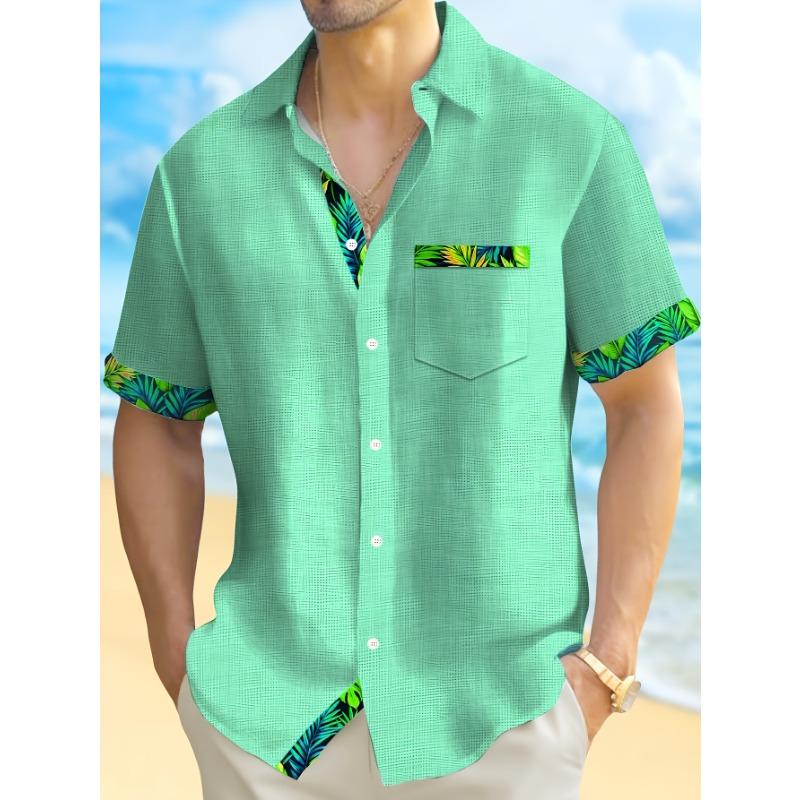 Hawaiian Tropical Plant Print Short-Sleeve Button-Up Shirt for Men XL
Hawaiian Tropical Plant Print Short-Sleeve Button-Up Shirt for Men XL