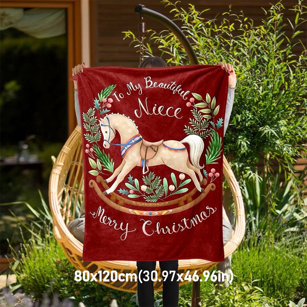1PC Rocking horse Merry ChristmasOutdoor Flannel Blanket - Soft Plush Decor for Picnics, camping, Bedroom, Playroom, Office, or Lunch Break 1228A 80x120cm(31x47inch)
1PC Rocking horse Merry ChristmasOutdoor Flannel Blanket - Soft Plush Decor for Picnics, camping, Bedroom, Playroom, Office, or Lunch Break 1228A 80x120cm(31x47inch)