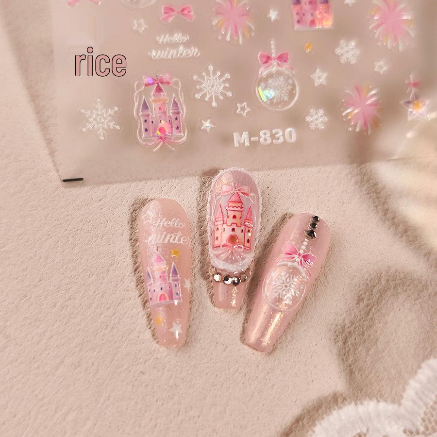 Craft Ferrite Powder Back Adhesive Christmas Manicure Stickers - Frosted Hot Stamping Series M-830
Craft Ferrite Powder Back Adhesive Christmas Manicure Stickers - Frosted Hot Stamping Series M-830