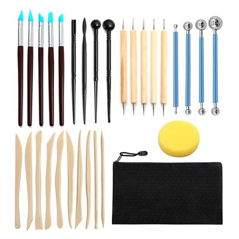 30Pcs Clay Sculpting Tools, Ball Stylus Dotting Tools, Modelling Clay Tools Ball Stylus Dotting Tools with Storage Bag 1
30Pcs Clay Sculpting Tools, Ball Stylus Dotting Tools, Modelling Clay Tools Ball Stylus Dotting Tools with Storage Bag 1