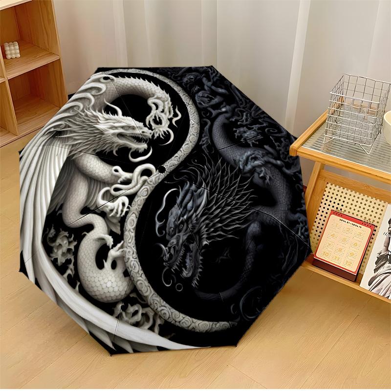 Yin Yang Dragon (3) Printed umbrella windproof folding umbrella portable sun and rain umbrella suitable for gifting
Yin Yang Dragon (3) Printed umbrella windproof folding umbrella portable sun and rain umbrella suitable for gifting