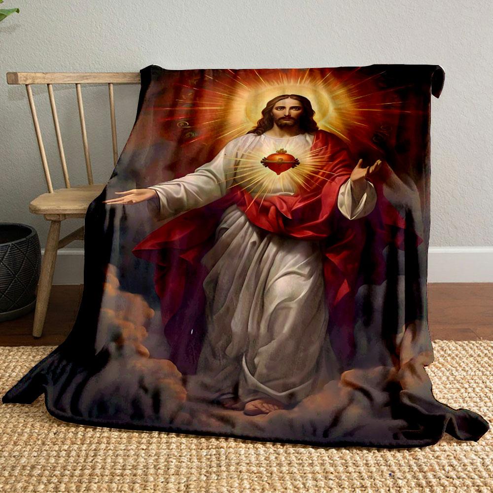 Sacred Heart Jesus Blanket Printed Blanket for Living Room Bed Couch lunch break Soft Cozy Blanket for Friend s festival Gift 80cm x 120cm
Sacred Heart Jesus Blanket Printed Blanket for Living Room Bed Couch lunch break Soft Cozy Blanket for Friend s festival Gift 80cm x 120cm