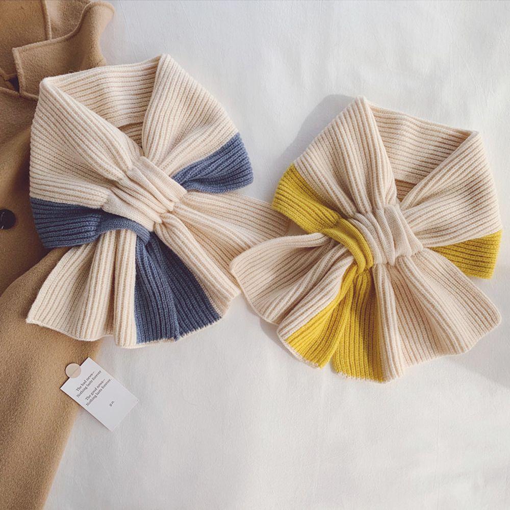 Soft Thicken Cross Bow Winter Korean Style Shawl Neck Wrap Women Knitted Scarf Patchwork Color khaki 
Soft Thicken Cross Bow Winter Korean Style Shawl Neck Wrap Women Knitted Scarf Patchwork Color khaki