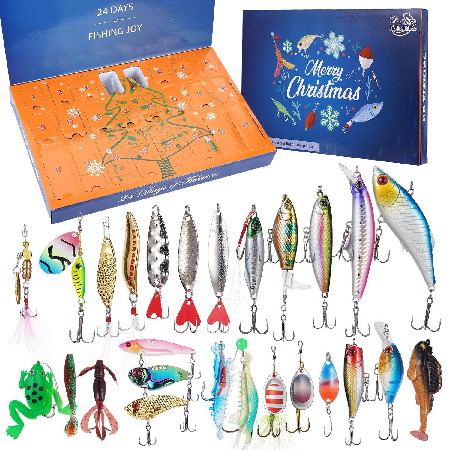 Fishing Advent Calendar -24 Days of Christmas Countdown Calendar with Fishing Lures Set for Fisher Christmas Gifts for Dad Men
Fishing Advent Calendar -24 Days of Christmas Countdown Calendar with Fishing Lures Set for Fisher Christmas Gifts for Dad Men