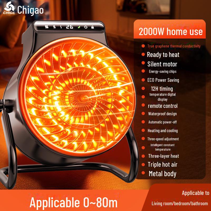 Энергосберегающий бытовой графеновый обогреватель Chigo с мощным охлаждением и обогревом Premium Edition 2000W remote control
Энергосберегающий бытовой графеновый обогреватель Chigo с мощным охлаждением и обогревом Premium Edition 2000W remote control