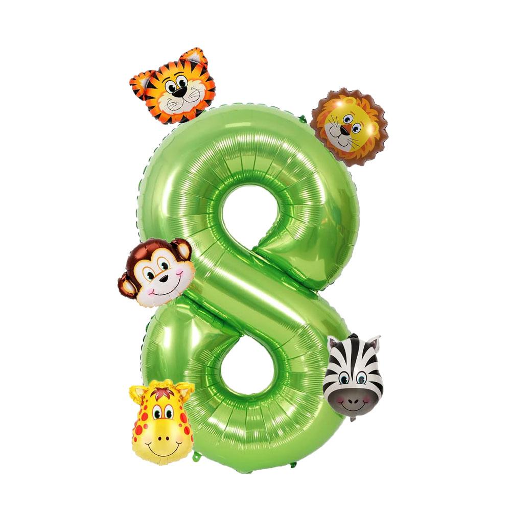 7pcs 40 Inch Green Number with Mini Jungle Animals Balloons Set Tiger Lion Giraffe Monkey Zebra Balloon for Kids Birthday Decor 40inch
7pcs 40 Inch Green Number with Mini Jungle Animals Balloons Set Tiger Lion Giraffe Monkey Zebra Balloon for Kids Birthday Decor 40inch