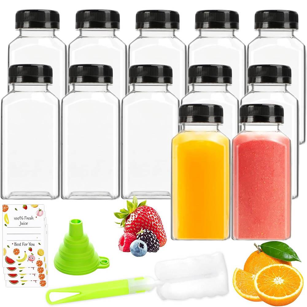 Juice Bottles, 8oz Plastic Bottle with Leak-Proof Lids, Reusable Drink Containers for Home, Picnic, Office 250ml
Juice Bottles, 8oz Plastic Bottle with Leak-Proof Lids, Reusable Drink Containers for Home, Picnic, Office 250ml