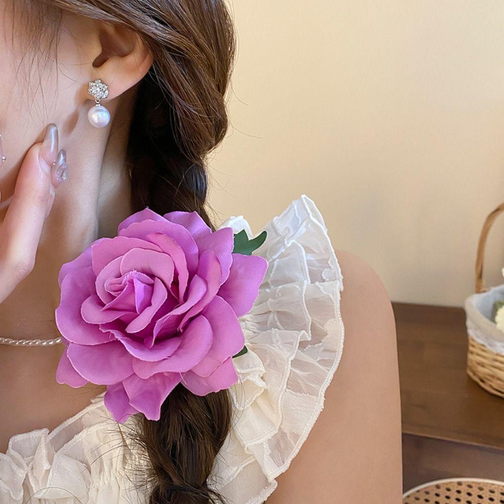 Cloth Flower Hair Clip Korean Style Bohemian Style Hair Clip Simple Rose Hairpin Beach фіолетовий
Cloth Flower Hair Clip Korean Style Bohemian Style Hair Clip Simple Rose Hairpin Beach фіолетовий
