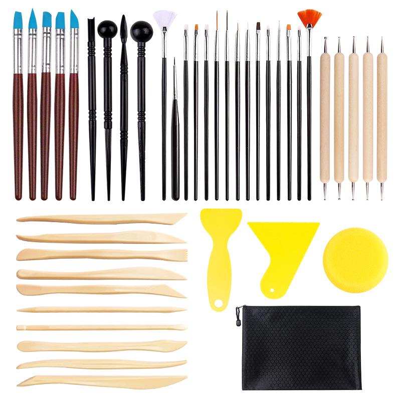 43-Piece Cross-Border Pottery & Nail Art Tools: Clay Scraper & Silicone Dotting Pen Set
43-Piece Cross-Border Pottery & Nail Art Tools: Clay Scraper & Silicone Dotting Pen Set