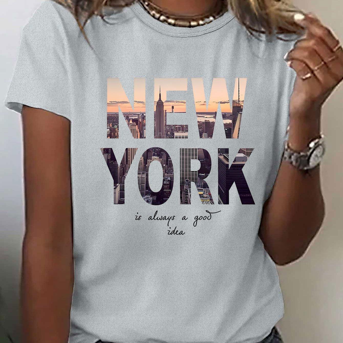 Letter-printed T-shirt Summer and Spring Short-sleeved Round-neck Casual Top Women s Clothing Women Clothes Graphic T Shirts M
Letter-printed T-shirt Summer and Spring Short-sleeved Round-neck Casual Top Women s Clothing Women Clothes Graphic T Shirts M