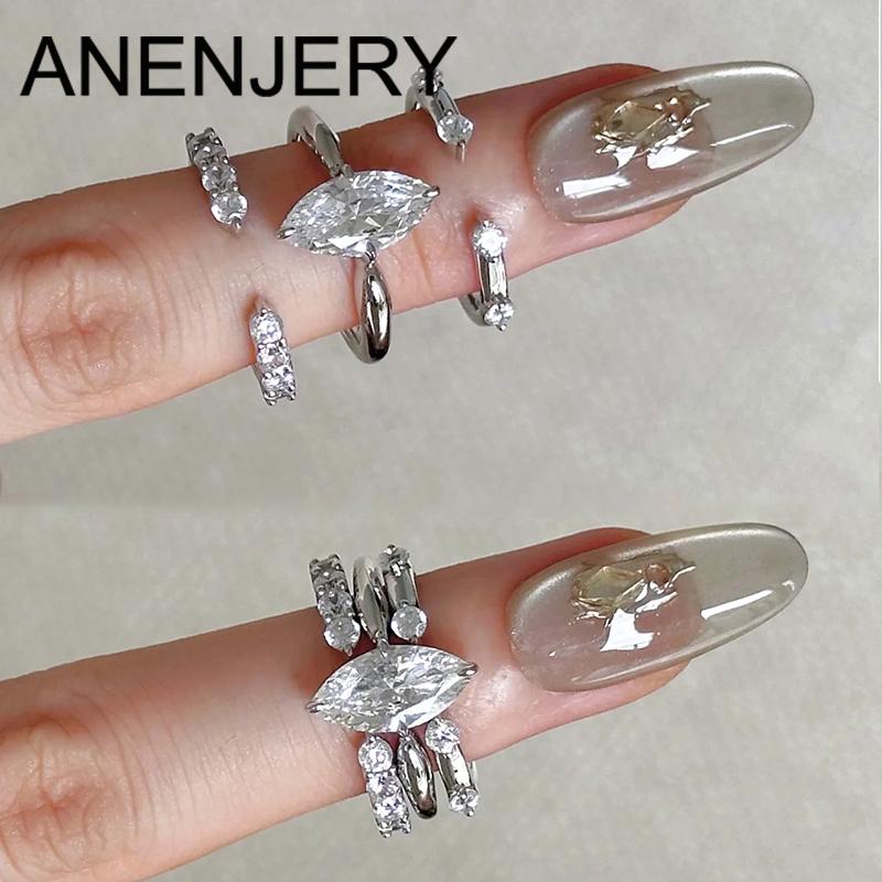 ANENJERY Silvery Water Drop Zircon Three Piece Ring Set For Women Luxury Niche Design Unique Party Jewelry Wholesale R364 срібний
ANENJERY Silvery Water Drop Zircon Three Piece Ring Set For Women Luxury Niche Design Unique Party Jewelry Wholesale R364 срібний