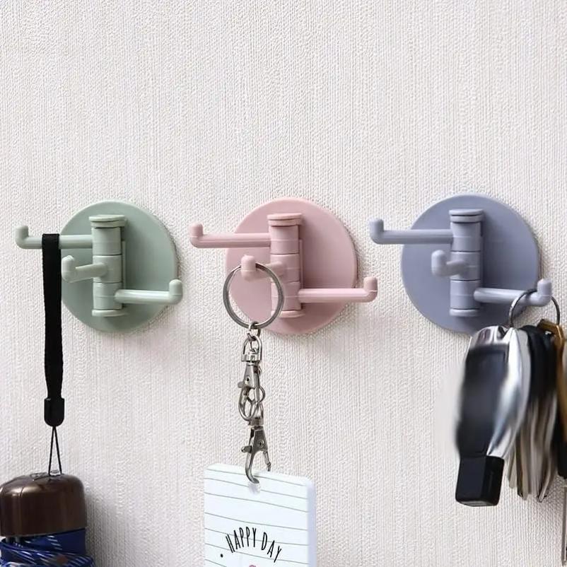 Macaron Color 3-Jaw Rotating Adhesive Hooks - Adjustable No-Nail Hooks for Key, Umbrella & Kitchen Utensil Storage
Macaron Color 3-Jaw Rotating Adhesive Hooks - Adjustable No-Nail Hooks for Key, Umbrella & Kitchen Utensil Storage
