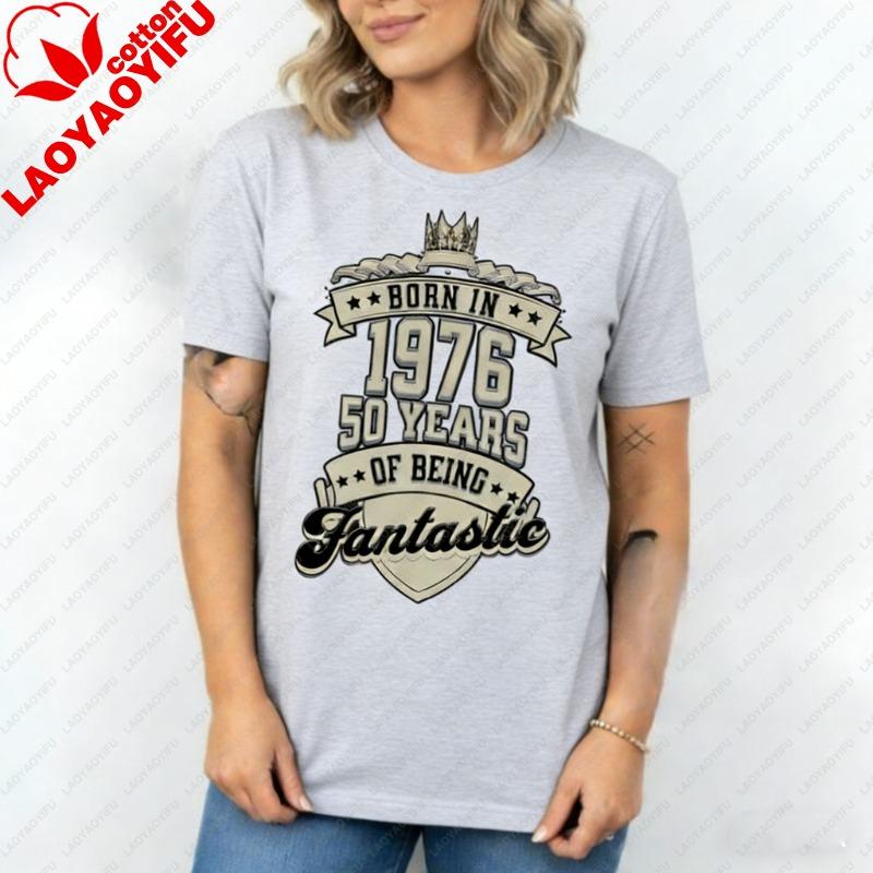 Vintage 1976 Custom Birthday Shirt 50 Years of Being Fantastic Tall Printed TShirt Tops 50th for Men Women Fashion Streetwear 4XL
Vintage 1976 Custom Birthday Shirt 50 Years of Being Fantastic Tall Printed TShirt Tops 50th for Men Women Fashion Streetwear 4XL