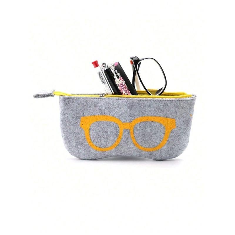 Soft Felt Eyeglass Case With Colorful Eyeglass Pattern Design Portable Fashionable Eyewear Storage Bag, Versatile Travel Pouch For Various Items 1 Piece жовтий
Soft Felt Eyeglass Case With Colorful Eyeglass Pattern Design Portable Fashionable Eyewear Storage Bag, Versatile Travel Pouch For Various Items 1 Piece жовтий