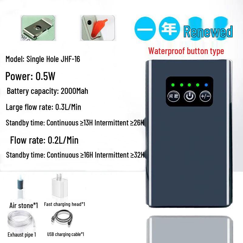 Ultra-Quiet, Rechargeable Waterproof Oxygen Pump for Outdoor Sea Fishing and Portable Fish Tank Aeration
Ultra-Quiet, Rechargeable Waterproof Oxygen Pump for Outdoor Sea Fishing and Portable Fish Tank Aeration