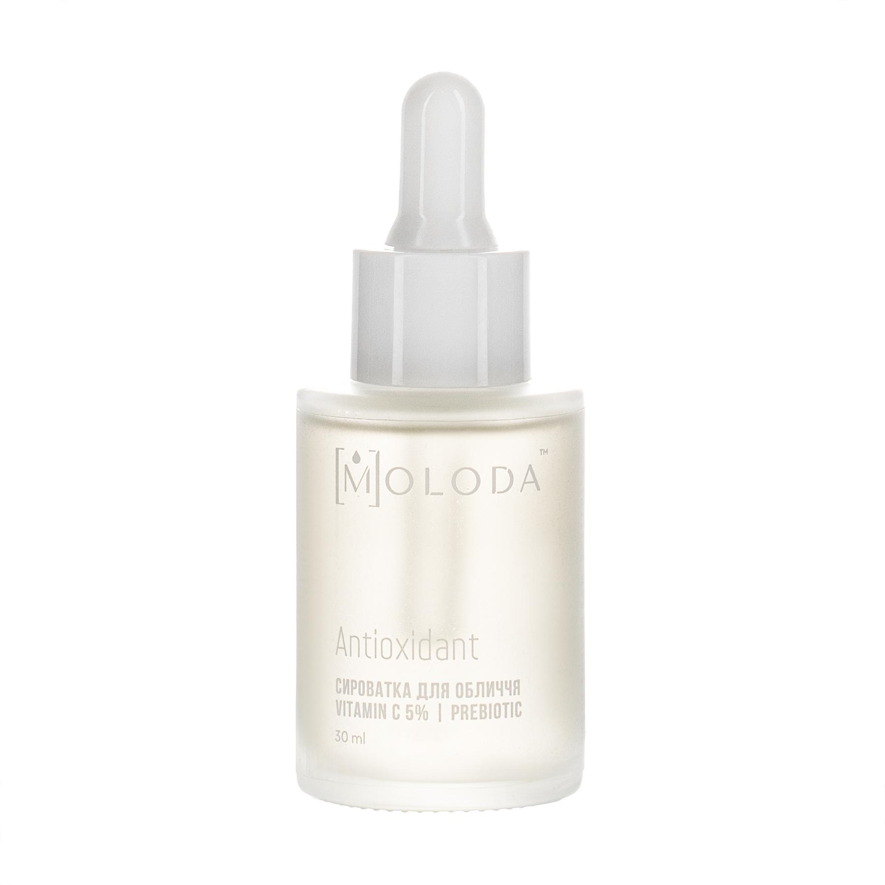 Сыворотка с витамином C Antioxidant serum Vitamin C 5% Prebiotic Moloda 30 мл
Сыворотка с витамином C Antioxidant serum Vitamin C 5% Prebiotic Moloda 30 мл