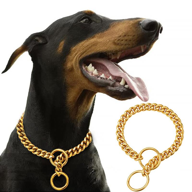 10mm Gold Stainless Steel Dog Necklace P Chain Titanium Steel Necklace 25cm(10inch)
10mm Gold Stainless Steel Dog Necklace P Chain Titanium Steel Necklace 25cm(10inch)