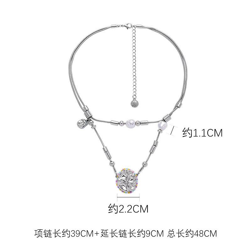 Colored rice beads stacked necklace exquisite retro high-end clavicle chain simple temperament personalized item decoration
Colored rice beads stacked necklace exquisite retro high-end clavicle chain simple temperament personalized item decoration