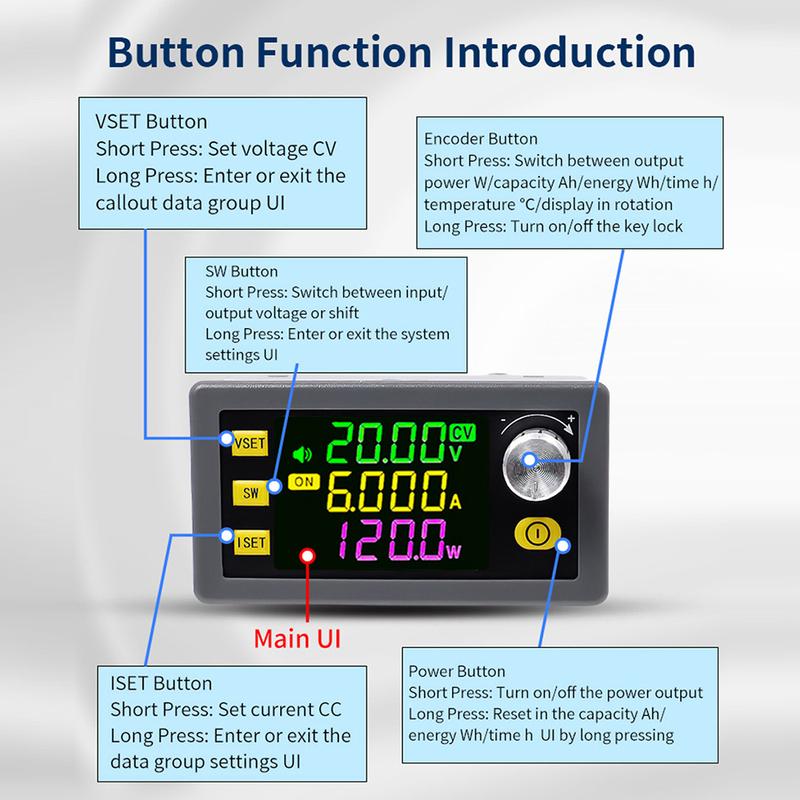 SK120 CNC Regulated Power Supply Module Boost/Buck Adjustable Constant Voltage Constant Current Solar Charging Module
SK120 CNC Regulated Power Supply Module Boost/Buck Adjustable Constant Voltage Constant Current Solar Charging Module