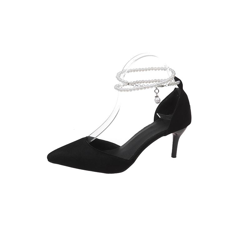 Women s High Heels New Sexy Women s Single Shoes Pointed Toe Pearl Ankle Buckle Black 7cm 9cm Heeled Pumps for Women 34
Women s High Heels New Sexy Women s Single Shoes Pointed Toe Pearl Ankle Buckle Black 7cm 9cm Heeled Pumps for Women 34
