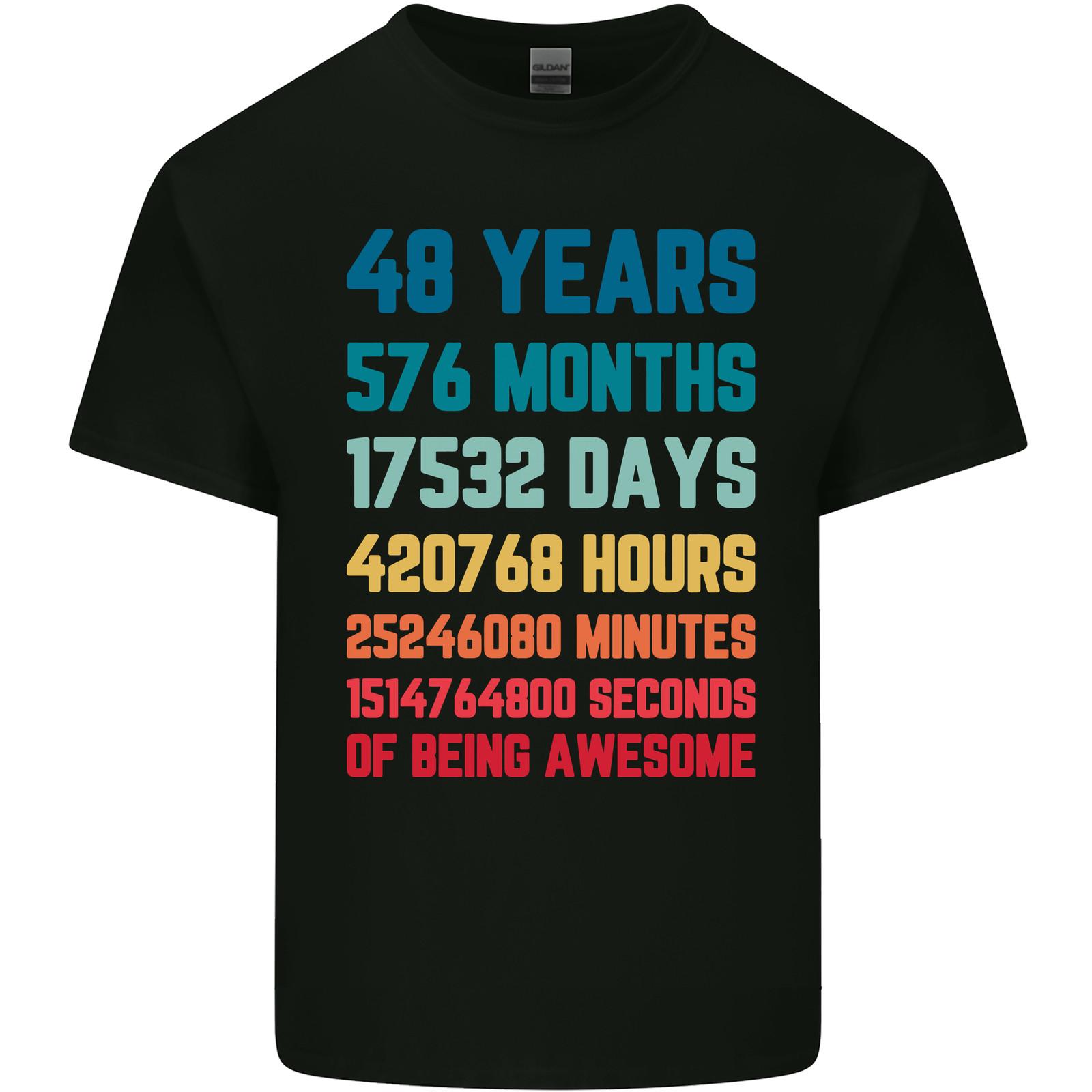 48th Birthday 48 Year Old Mens Light Cotton T-Shirt Mens Womens Tees Top 3XL
48th Birthday 48 Year Old Mens Light Cotton T-Shirt Mens Womens Tees Top 3XL