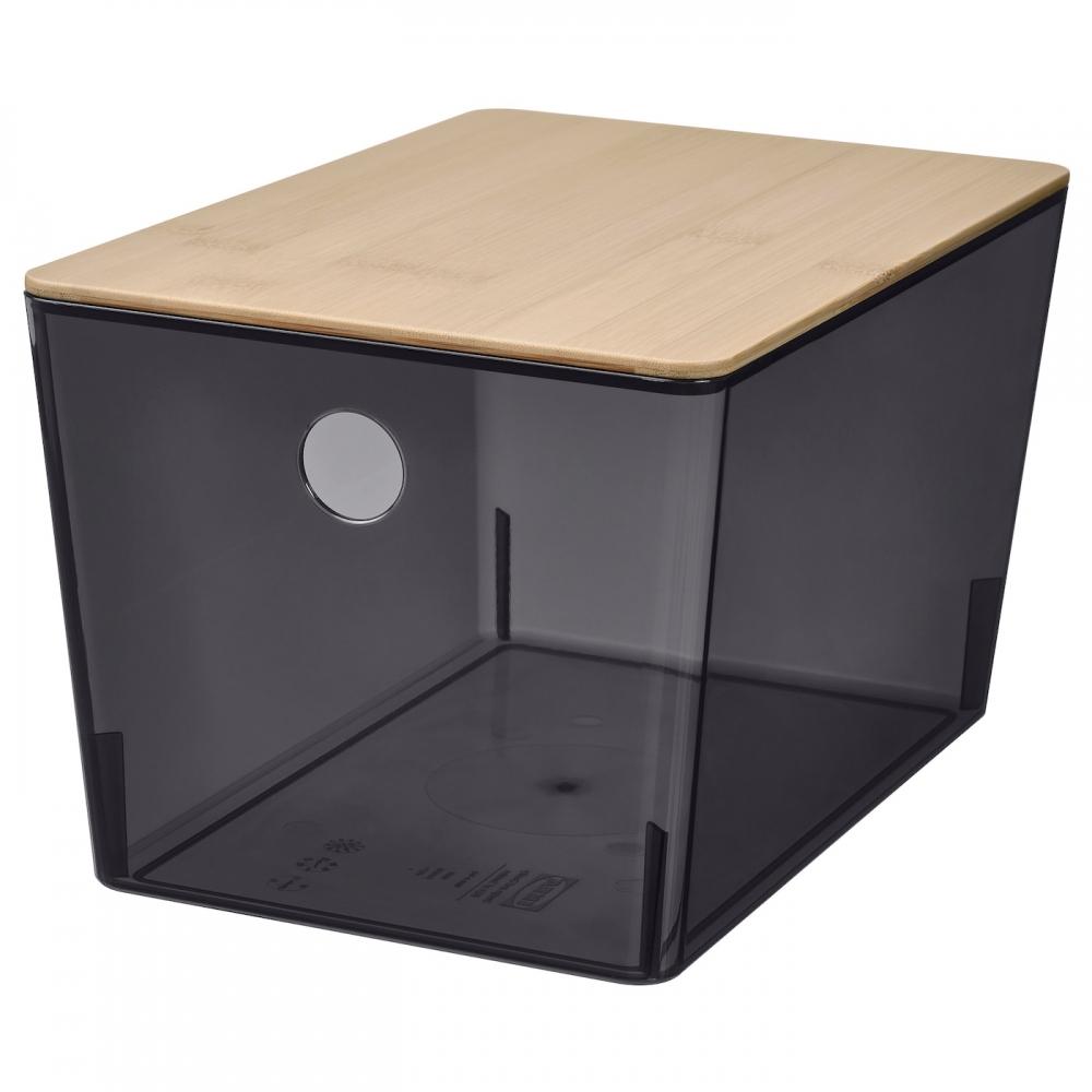 IKEA KUGGIS Коробка для хранения печенья+крышка, бамбук, прозрачный, черный, 18x26x15 см
IKEA KUGGIS Коробка для хранения печенья+крышка, бамбук, прозрачный, черный, 18x26x15 см