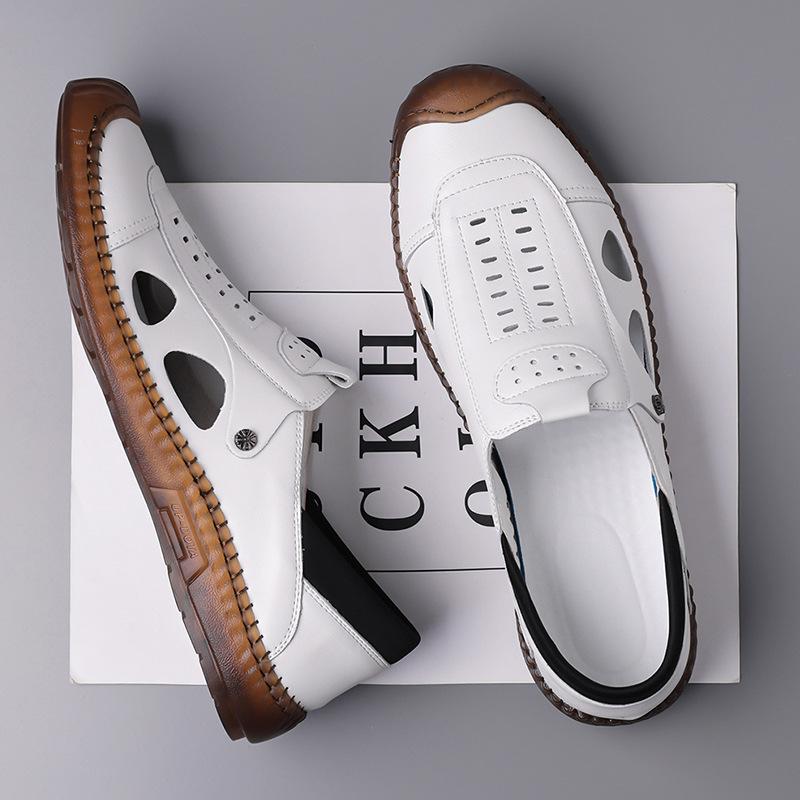 Sandals men s summer hollow breathable casual cool leather shoes men s low-top breathable driving shoes 38
Sandals men s summer hollow breathable casual cool leather shoes men s low-top breathable driving shoes 38