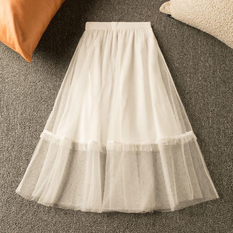 Summer Export K-style New Arrival Casual and Comfortable a Version Elegant Slim Looking Elastic Waist Mesh Skirt White All yards
Summer Export K-style New Arrival Casual and Comfortable a Version Elegant Slim Looking Elastic Waist Mesh Skirt White All yards