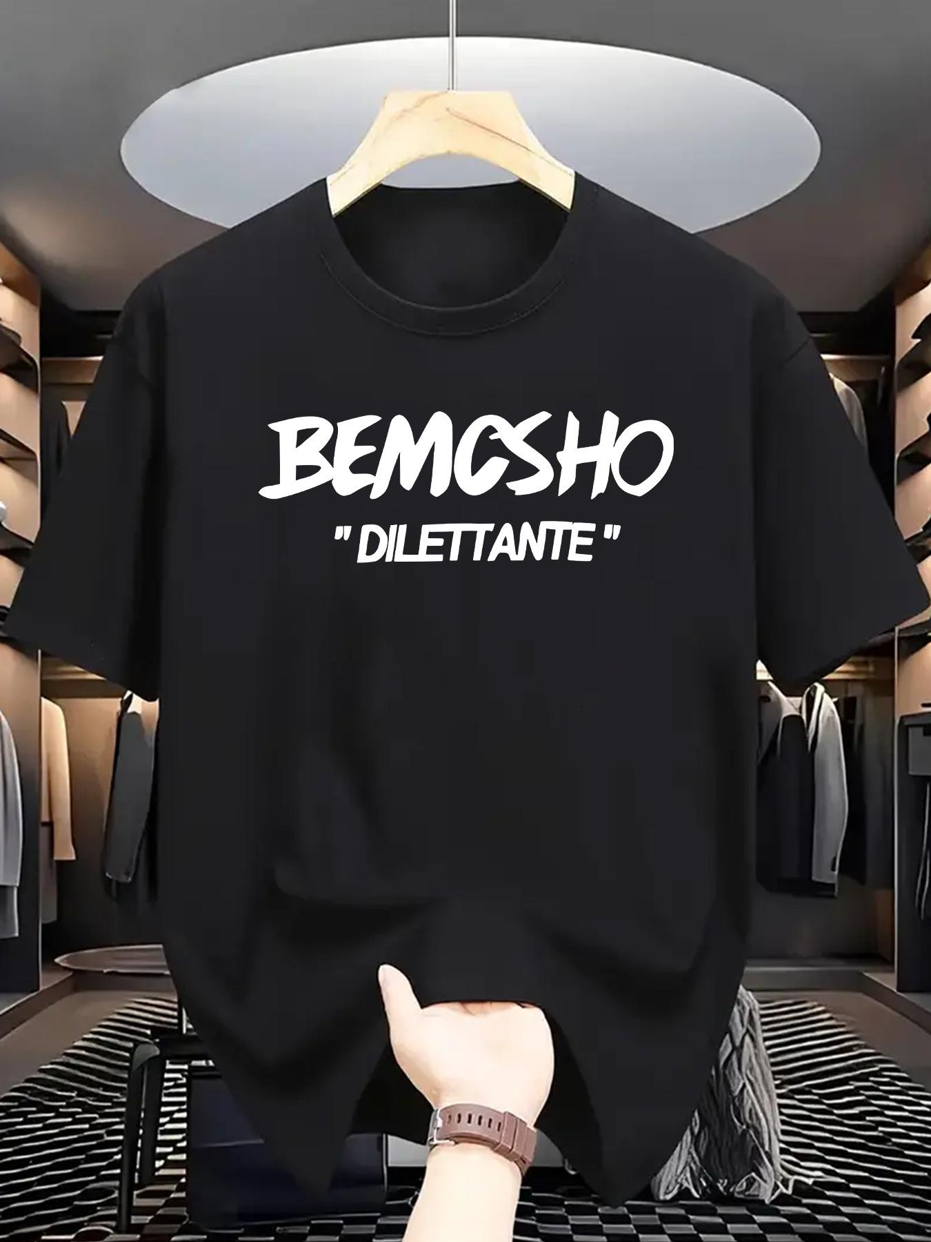 BEMGSHO Casual T-shirt with Bold DIILETTANTE Graphic Print - Light Beige Round Neck Polyester Knit XXXXL
BEMGSHO Casual T-shirt with Bold DIILETTANTE Graphic Print - Light Beige Round Neck Polyester Knit XXXXL