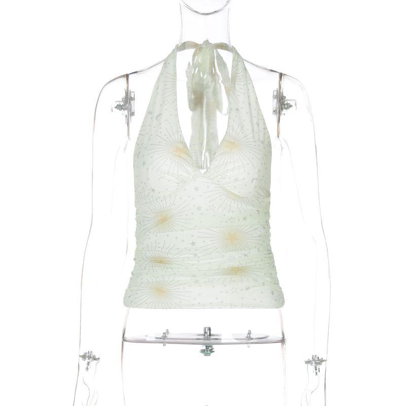 Shemoda Европейский и Американский Сексуальный Сексуальный V-образный вырез Сетка Цветочный принт Халтер Открытая спина Плиссированный С высокой талией Топ-майка на бретелях-спагетти Женский Light green S
Shemoda Европейский и Американский Сексуальный Сексуальный V-образный вырез Сетка Цветочный принт Халтер Открытая спина Плиссированный С высокой талией Топ-майка на бретелях-спагетти Женский Light green S