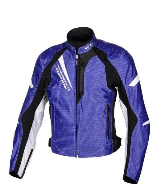 Elf Motorcycle Jacket, Sfida Jacket, Blue, Size 3L, EJ-S113
Elf Motorcycle Jacket, Sfida Jacket, Blue, Size 3L, EJ-S113