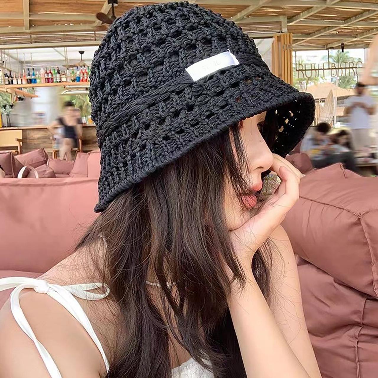 Fashion Solid Color Bucket Hat for Women Summer Hollow Breathable Wide Brim Sun Visors Dome Basin Cap Girls Outdoor Panama Hat 55-58cm чорний
Fashion Solid Color Bucket Hat for Women Summer Hollow Breathable Wide Brim Sun Visors Dome Basin Cap Girls Outdoor Panama Hat 55-58cm чорний