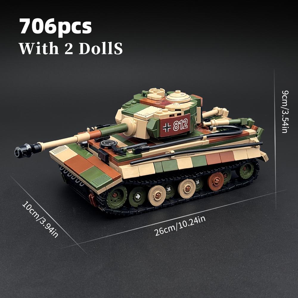 WWII Tiger Heavy Tank Building Blocks Military Heavy Panzer Model Bricks Toy Set Gift for Boys Adults Collection DIY Display
WWII Tiger Heavy Tank Building Blocks Military Heavy Panzer Model Bricks Toy Set Gift for Boys Adults Collection DIY Display